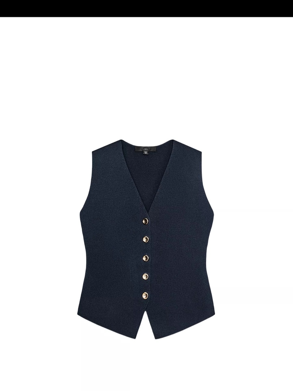 Zara Navy Button-Front Women's Vest